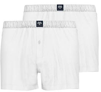 Ceceba Herren Boxershorts Shorts, 2er Pack, Weiß, 7X-Large (Herstellergröße: 16)