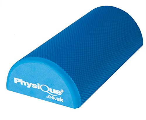 Physique Pro Foam Roller Blue Half Round (30cm x 15cm x 7.5cm) - Back, Leg and Body Deep Tissue Muscle Massage - Gym and Exercise Roller for Trigger Point Self Massage and Muscle Tension Relief