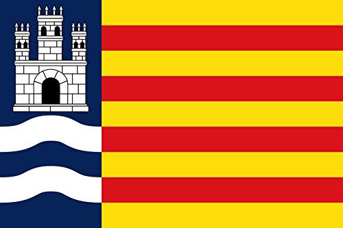 magFlags Flagge: Large Propuesta de bandera de Ibiza de 2007 | Proposal flag for Eivissa Ibiza | Propuesta de bandera de Ibiza Islas Baleares | Querformat Fahne | 1.35m² | 90x150cm » F