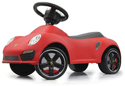 JAMARA Porsche 911 rot – Kippschutz, Flüsterreifen, echte Scheinwerferattrappen, Hupe am griffigen Lenkrad, offiziell lizenziert mit originalgetreuer Optik, wertige Verarbeitung