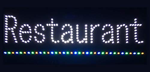 Enseigne lumineuse Panneau à LED Restaurant 60x30x2.5cm