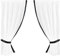Gardinenset mit Stangendurchzug, Serie: Satin ca. 140x120 cm Auswahl: schwarz - Jet Black