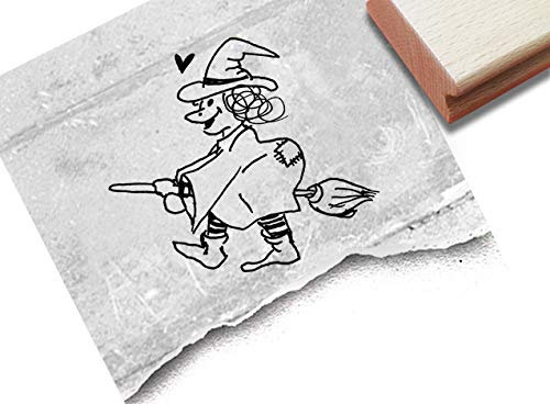 Stempel Kleine HEXE Halloween - Kinderstempel Bildstempel Kita Kinderzimmer Schule Basteln Scrapbooking Geschenk für Kinder - zAcheR-fineT