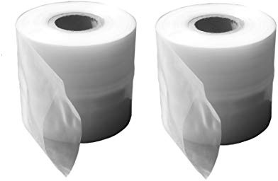 2 x Rolls Temporary Rainwater Downpipe Clear Polythene Sleeve 100mm x 250mtrs 4