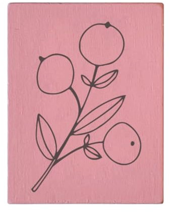 May and Berry Holzstempel - Beerenzweig, 35x45mm