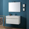Kiamami Valentina - Mobile Bagno Completo 90CM | Specchio Retroilluminato | Lavabo in Ceramica | Finitura Promenade | Mobile Sospeso | Serie Sole, Promenade, 90CM, Lavabo Bianco + Specchio, Legno