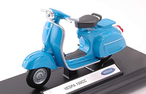 VESPA 150 CC 1970 LIGHT BLUE 1:18 - Welly - Moto - Die Cast - Modellino