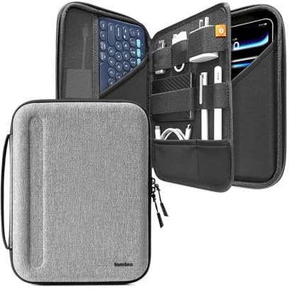 tomtoc Portfolio Tablet Tasche für 11 Zoll iPad Pro M4 & iPad Air M3/M2 2025-2024, 11 Zoll iPad 11 A16 2025, iPad 10/iPad Air 5, Galaxy Tab A9+/S9/FE, Hartschale Hülle für Magic/Smart Keyboard/Zubehör