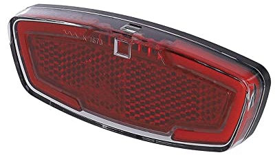 Büchel Feu arrière LED Wing avec feu de position pour fixation porte-bagages, version E, rouge/noir