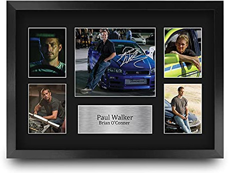 HWC Trading FR A3 Paul Walker Fast and Furious Geschenke Gedruckt, Signiert Autogramm Bild Display Für Film-Erinnerungsstücke-Fans - A3 Eingerahmt