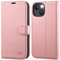 OCASE for iPhone 13 Case, Premium PU Leather iPhone 13 Wallet Case Flip Phone Cover with[TPU Inner Shell][RFID Blocking][Card Holder] for the 6.1 Inch 2021 5G,Pink
