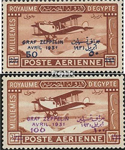 Prophila Collection Ägypten 156-157 (kompl.Ausg.) postfrisch ** MNH 1931 Luftschiff GRAF Zeppelin (Briefmarken für Sammler) Flugzeuge/Ballons/Zeppeline/Luftfahrt