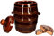 KOTARBAU® Barril de gres con Tapa y Piedra de presión, 5 L, Marrón, Jarrón de Barro, Recipiente de cerámica con Asas, Olla de Cocina para fermentación, Tarro para fermentar chucrut, Kimchi, Bote