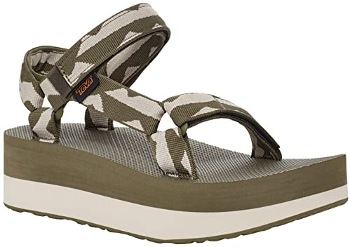 Teva Women's Flatform Universal Sandal, Balance Burnt Olive, 6