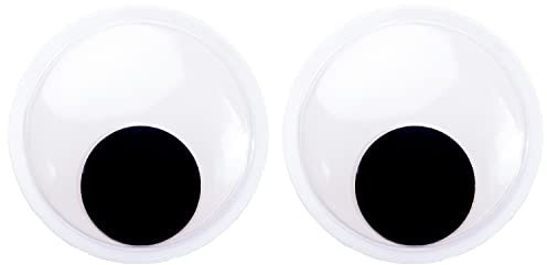 Geviro 2 piezas de ojos gigantes Googly Ojos grandes autoadhesivos para manualidades de álbumes de recortes (76 mm)