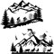 SUPERDANT 2 feuilles/Ensemble Stickers Muraux VTT Équitation Sport de Plein Air Stikers Murals Peak Forêt Animaux Motif Vinyle Autocollants Décoratifs 35x59 cm