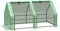 Outsunny Mini Serre de Jardin Mini Serre Tunnel 180L x 90l x 90H cm Toit Pointu Acier PE Haute densité 140 g/m² Anti-UV 2 fenêtres avec Zip enroulables Vert