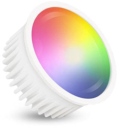 linovum Smart LED Leuchtmittel Modul flach kompatibel mit Alexa & Google steuerbar via App - dimmbar RGB & Weißtöne 2700-6500K Wifi 5W