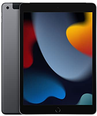 2021 Apple iPad (10,2-zoll, Wi-Fi + Zellular, 64GB) Space Grau (Generalüberholt)