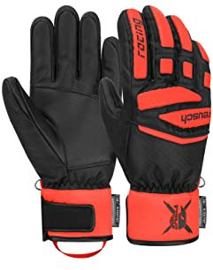 Reusch Worldcup Warrior Prime R-TEX XT Junior sehr warme, wasserdichte und atmungsaktive Racing-Handschuhe Skihandschuhe Winterhandschuhe Kinder Kids Jugendliche Mädchen Jungen, schwarz-rot, 6,5