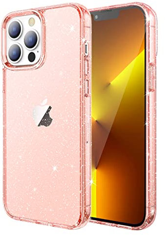 JETech Cover Glitter per iPhone 13 Pro Max, 6,7 Pollici, Custodia Bling Brilla Paraurti Antiurto da Telefono, Carino Scintillante con Donne e Ragazze (Oro Rosa)