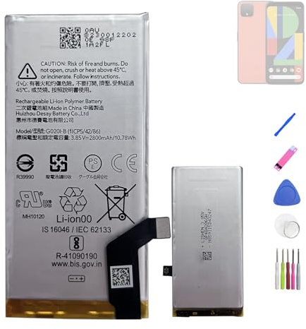 HIGHAKKU Ersatzakku Batterie G020I-B kompatibel mit Google Pixel 4 5.7 inch with Tools