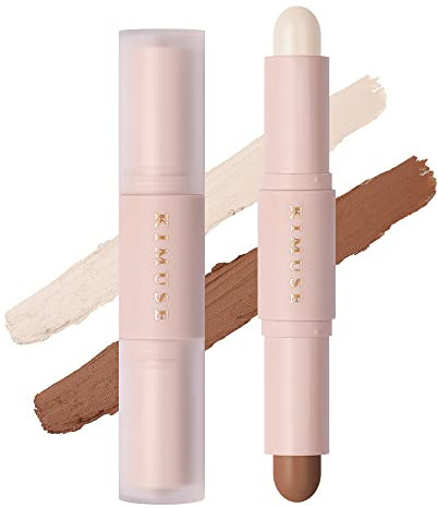 KIMUSE Penna illuminante per contouring, correttore per un look definito e illuminante, stick per contouring, trucco viso abbronzante per tutti i tipi di pelle, texture cremosa