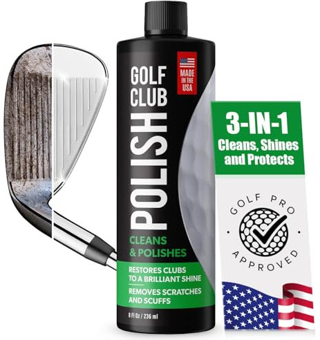 Nettoyant instantané pour club de golf - Fabriqué aux États-Unis - Nettoyant instantané pour club de golf et anti-rayures - Kit de polissage crème pour club de golf - 236,8 g de composé de polissage