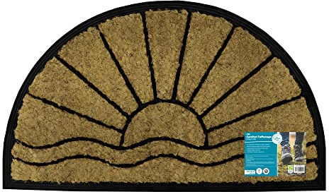 JVL Comfort Halfmoon Coir Tuffscrape, 40x70cm, Sunset