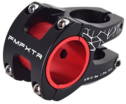 pistro Sturdy 31.8/35mm Bike Stem Mountain MTB BMX Bicycle Short Stem Handlebar Clamp Bar 28.6mm 1-1/8 Steerer Fork Component Parts - Black