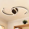 ZMH Deckenlampe Wohnzimmer LED Deckenleuchte - Wohnzimmerlampe Modern 60CM Schlafzimmerlampe Schwarz 24W Schlafzimmer Deckenbeleuchtung Flurlampe Warmweiß für Schlafzimmer Küche Flur Esszimmer