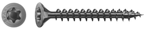 SPAX 1191040450603 Tornillo para madera 4,5 mm 60 mm T-Star Plus acero negro BLAX 100 unidades