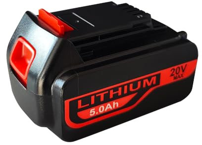 aunstarwei 5.0Ah Li-Ionen Ersatzakku für Schwarz und Decker 20V BL1518 BL2018 LBXR20 LBXR2020-OPE LB20 LBX20 BL2018-XJ GKC1825L GTC1850L20 STC1820