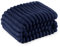 BEDSURE Kuscheldecke Flauschig - Wolldecke & Fleecedecke, Sofadecke, Weiche Warme Grobe Korddecke Gemütlicher Überwurf für Zimmer Deko, Wohn- & Kuscheldecken, Tagesdecke, Blau, 130 x 170 cm