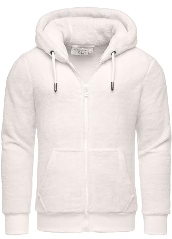 Amaci&Sons Herren Teddy Sweatjacke Plüsch Hoodie Pullover Zipper Jacke 4076