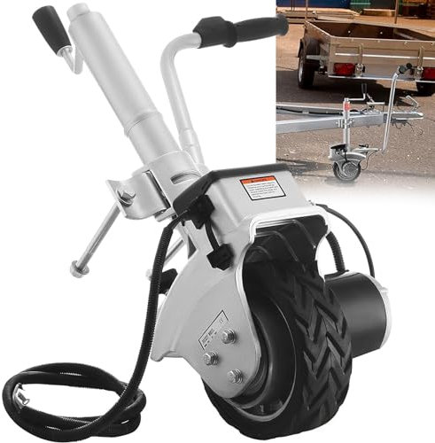 LAOJIN Motorisiertes Stützrad, motorisierte Stützräder von – maximale Belastung 2268 kg, elektrische Anhänger-Dolly, Power Mover für Boots- und Anhängermanövrieren – 12 V/350 W Anhängerheber