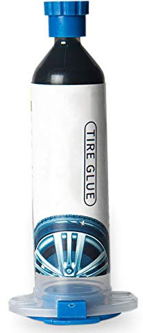 Colle pour Pneus de Voiture Srliya, Colle Spéciale pour Réparer les Pneus Fissurés, Adhésif en Silicone Noir Puissant, élasticité de Réparation élevée, Composants en Caoutchouc (A)