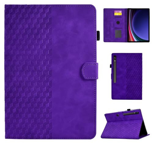 CASAFUNY Case for Samsung Galaxy Tab S10 Plus/S9 FE Plus/S9 Plus 12.4 inch 2023 Protective Tablet Case Stand Cover with S Pen Holder Auto Wake/Sleep for Samsung Galaxy Tab S10+/ S9 FE+/ S9+, Purple