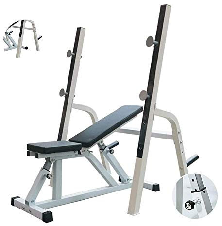 Heim-Fitnessstudio, verstellbare Hantelbank, Trainingsbank, verstellbare Bänke, Kniebeugenständer, Hanteltisch, verstellbare Langhantelablage, Bankdrücken, Fitnessgeräte, verstellbare Hantelbank für Z