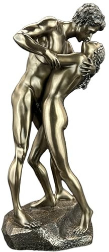 57 SPECIAL REPLICAS Skulptur Deko Stehendes nacktes Paar küsst Sich Bronze Figur als Geschenk für Wohnzimmerdekoration Figuren Deko
