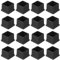 QUARKZMAN 26 Stück PVC Quadratische Stuhlbeinkappen, 25mm x 25mm OD Schwarze Möbelfüße Pads Tischfußabdeckungen Bodenschoner für Terrassentisch Schrank Bettmöbel