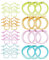 Strohhalm Brille, Neuheit Brille Strohhalm, Wiederverwendbare Strohhalm Brille, Crazy Fun Loop Strohhalme, Flexible Mehrfarbige Strohhalme, Brillengestell in Sternform, 4 Farben,12 pcs
