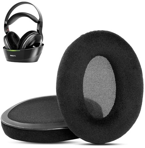 HTINDUSTRY Cuscini di Ricambio per Cuffie Compatibili con Philips SHD8850/12 SHD8800/12 Headphones Cuscini Morbidi con Tessuto Morbido e Schiuma di Alta Qualità