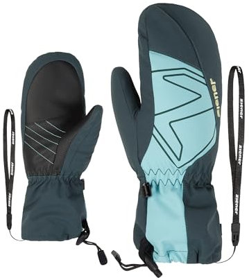 Ziener Kinder LAVALINO Ski-Fäustling/Wintersport | wasserdicht, Lange Stulpe, Dark Jungle, 7