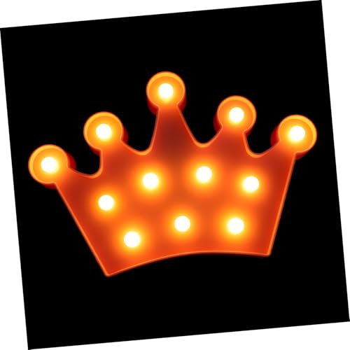 Homoyoyo Nachtlampe Wiederaufladbar Led Licht Kronenstil Geformt Tisch Dekorative Lampe Party Festivallampen- Zufällige Farbe Zimmerlampe Energiesparend Leicht Tragbar