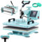 VEVOR Macchina per Trasferimento Termico 300 x 380 mm Macchina per Pressatura a Caldo 5 in 1 con Pressa a Tamburo 0,85 kg Pressatura per Magliette Oscillante a 360° per Magliette/Tazze/Piatti, Verde