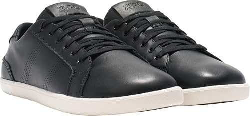 Xero Shoes Men's Dillon Leather Barefoot Classic Sneaker, Black, 10
