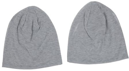 COLLBATH 2St Absicherungskappe winterhaube hut herren wintercap herren strickmützen gestrickte Mützen Unisex-Hut damen kappe Kappen coole Totenkopfmütze warme Totenkopfmütze Polyester Grey