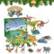 Weihnachts Adventskalender Dinosaurier Kinder 2024, Realistische Dinosaurier Figuren, 24 Dino Figuren Spielzeug, 24 Tage Weihnachts Countdown Kalender Weihnachten Geschenke Für Kinder,Junge, Mädchen