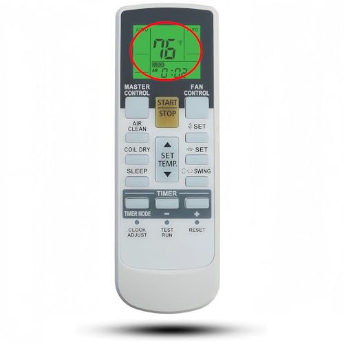 Telecomando di ricambio universale per condizionatore Fujitsu AC (Fahrenheit e retroilluminazione)